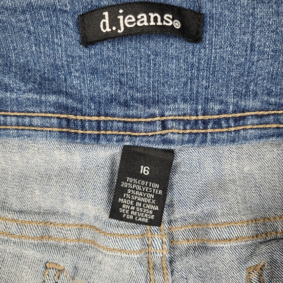 D. Jeans Womens High Rise Blue Skinny Jeans Size 16 - Picture 11 of 12